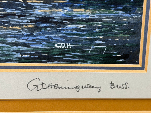 Painting Of Sydney Opera House Sydney Harbour by G. Douglas Hemingway Circa 1977