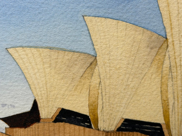 Painting Of Sydney Opera House Sydney Harbour by G. Douglas Hemingway Circa 1977