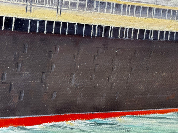 Historic Marine Painting 🚢 Docking RMS Mauretania In Liverpool 1907