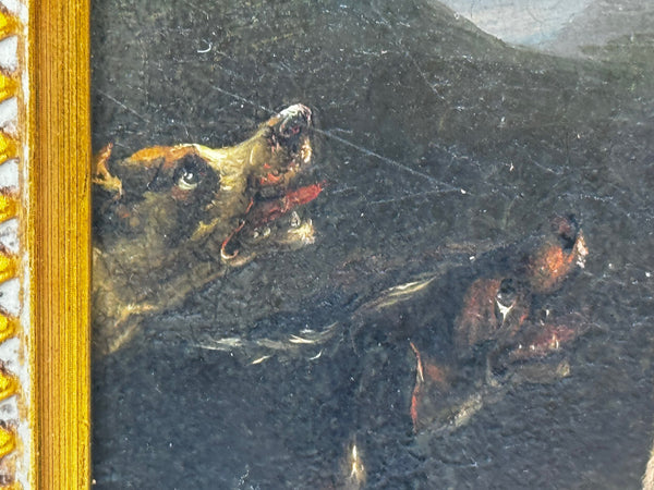 The Last Stand: A Bear Besieged by Hounds 19th Century – In the Manner of Richard Ansdell