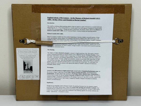 The Last Stand: A Bear Besieged by Hounds 19th Century – In the Manner of Richard Ansdell