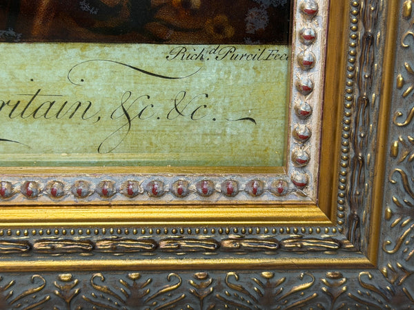18th Century King George III  Reverse-Painted Mezzotint Engraved by Richard Purcell