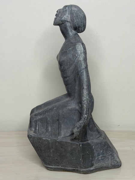 Sculpture of Joan of Arc in the Manner of Eric Gill circa 1920s