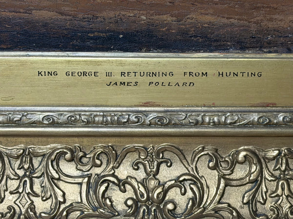 Victorian Oil Hunt Painting King George III Returning from Hunting, Windsor Castle