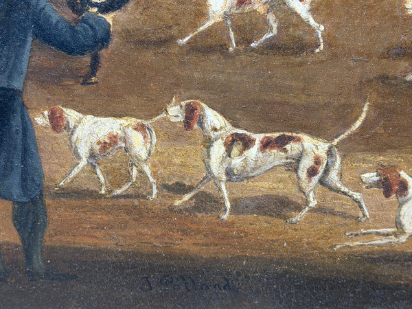 Victorian Oil Hunt Painting King George III Returning from Hunting, Windsor Castle