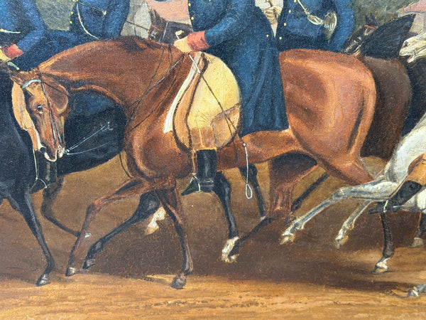 Victorian Oil Hunt Painting King George III Returning from Hunting, Windsor Castle