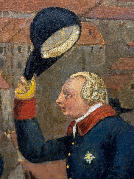 Victorian Oil Hunt Painting King George III Returning from Hunting, Windsor Castle