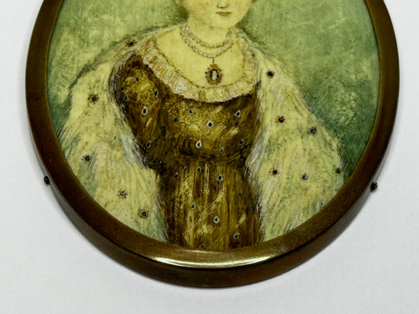Scottish Miniature Portrait of Lady Scott, Circle of William Douglas c1827