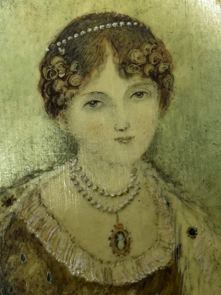 Scottish Miniature Portrait of Lady Scott, Circle of William Douglas c1827