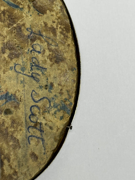 Scottish Miniature Portrait of Lady Scott, Circle of William Douglas c1827