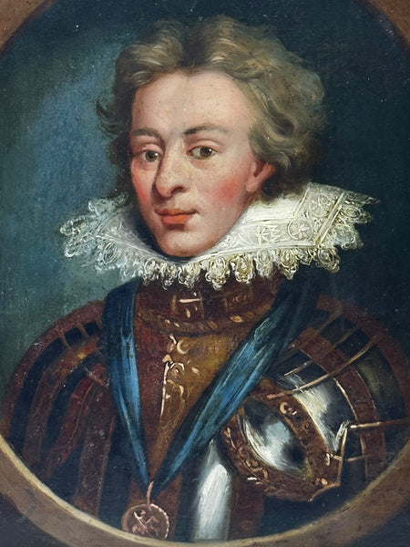 👑 The Lost Heir: Henry Frederick, Prince of Wales in Ceremonial Armour with the Order of the Garter — British School after Isaac Oliver, c.1840