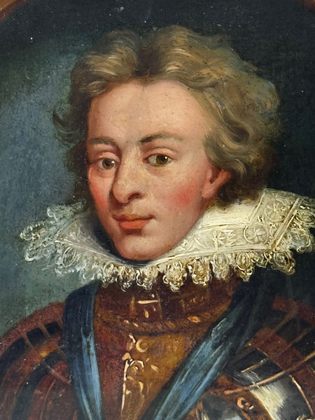 👑 The Lost Heir: Henry Frederick, Prince of Wales in Ceremonial Armour with the Order of the Garter — British School after Isaac Oliver, c.1840