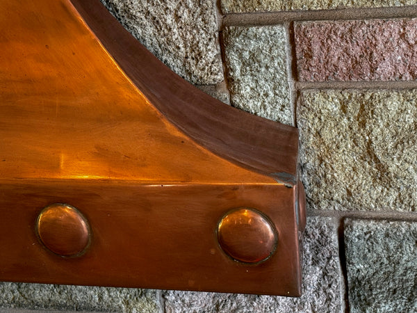 British After The Georgian Curved Copper Fireplace Hollow Hood Canopy Wall Mount