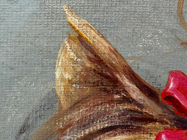 “Duchess”: Yorkshire Terrier with Congo Pink Bow 🎀 Painted in the Style of John Emms