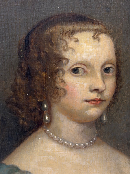 17th Century Oil Portrait of Elizabeth Cavendish Countess of Devonshire