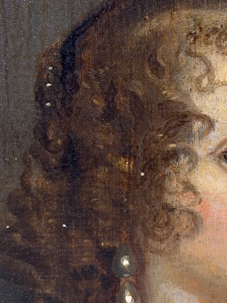 17th Century Oil Portrait of Elizabeth Cavendish Countess of Devonshire