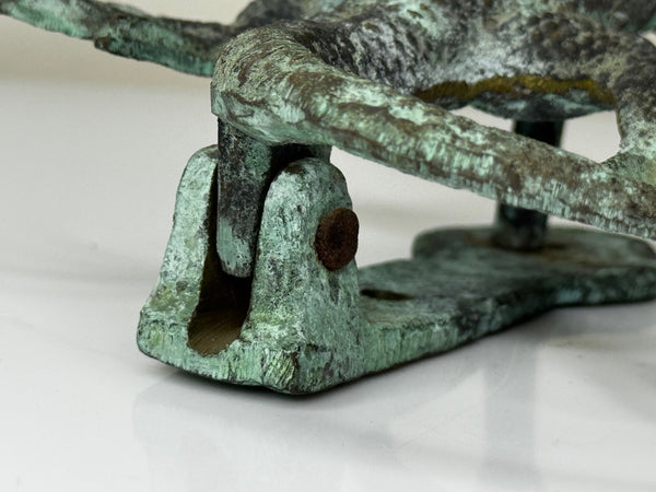 🦎 Rare Arts & Crafts Bronze Gecko Door Knocker Sculpture, c.1915 – Attributed to the Style of Oscar Bruno Bach (1884–1957)