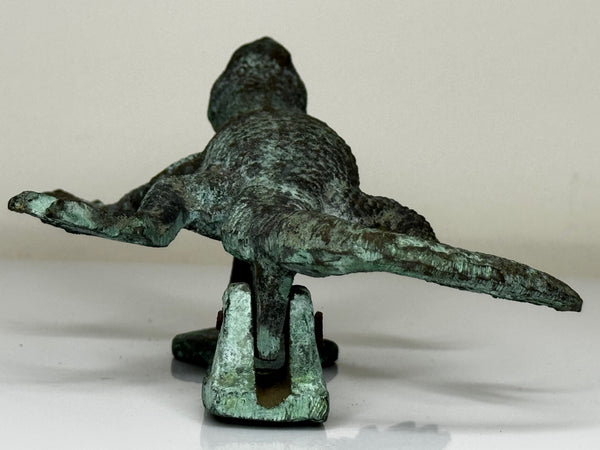 🦎 Rare Arts & Crafts Bronze Gecko Door Knocker Sculpture, c.1915 – Attributed to the Style of Oscar Bruno Bach (1884–1957)