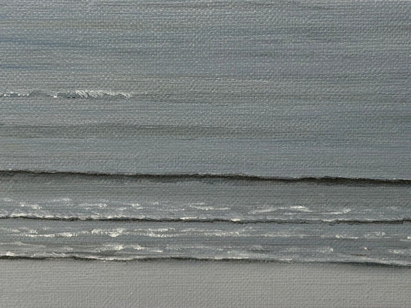 Walking Together at Low Tide British Coastal Oil Painting Signed Trinidad Ball C2012