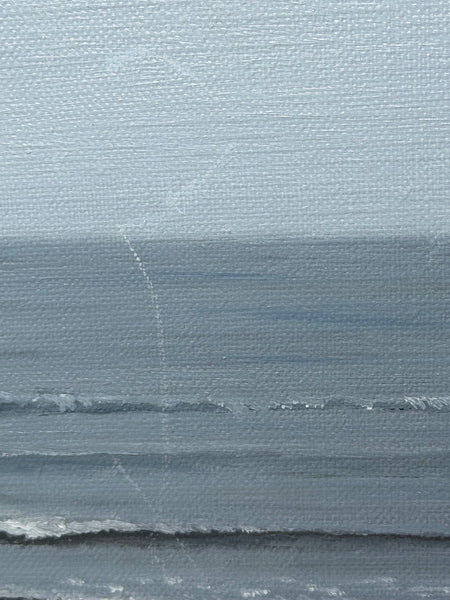 Walking Together at Low Tide British Coastal Oil Painting Signed Trinidad Ball C2012