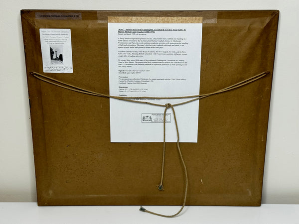 Oil Portrait Kitty – Hunter Mare Portrait, Chiddingfold, Leconfield & Cowdray Hunt By Murray McNeel Caird Urquhart