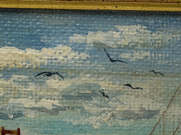 Oil Painting Golden Gate Bridge In Sanfranciso  California