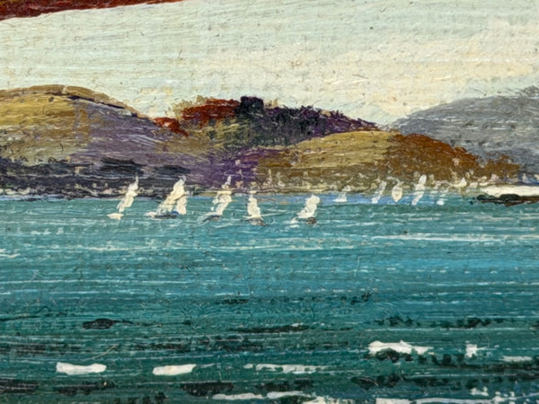 Oil Painting Golden Gate Bridge In Sanfranciso  California