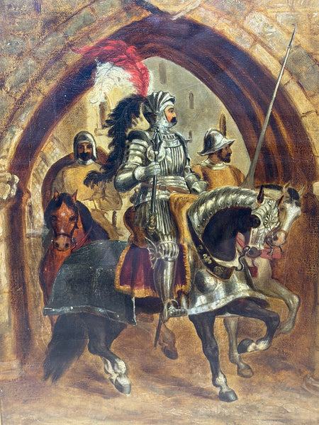 Oil Painting The Procession Beneath the Cloister Circle of Sir John Gilbert RA