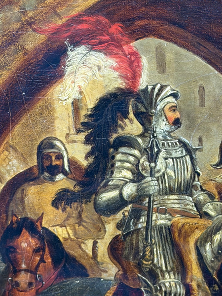 Oil Painting The Procession Beneath the Cloister Circle of Sir John Gilbert RA