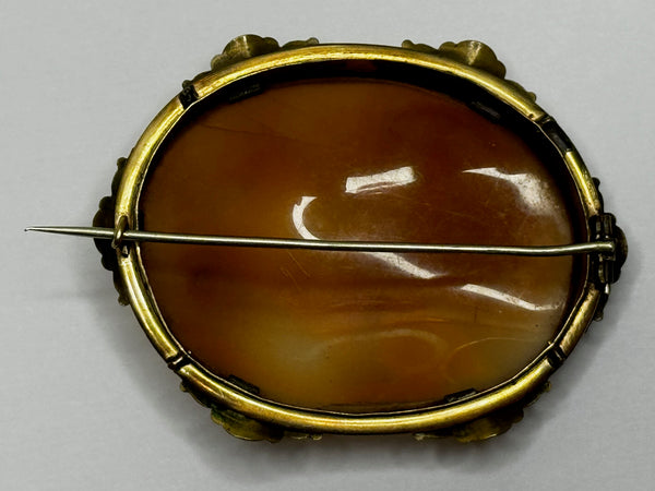 Aurora, Goddess of the Dawn — Important Italian Neoclassical Shell Cameo Brooch, c.1820
