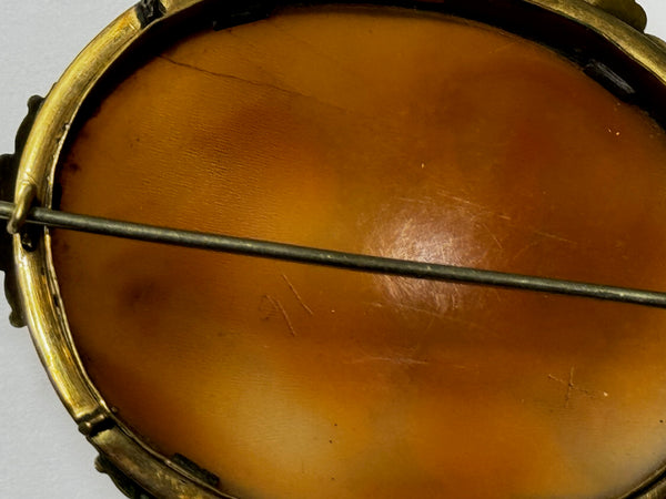 Aurora, Goddess of the Dawn — Important Italian Neoclassical Shell Cameo Brooch, c.1820