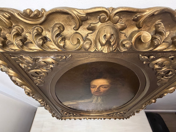Early 18th Century After Sir Godfrey Kneller Oil Portrait of King William III