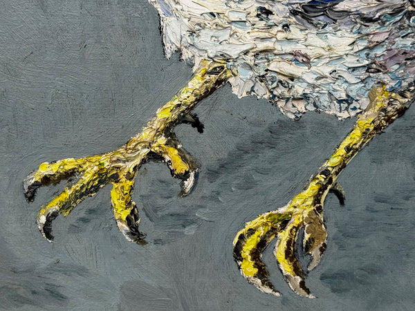 Expressionist Sporting Painting |Cocks Fighting (c.1965) — After Leon Kossoff