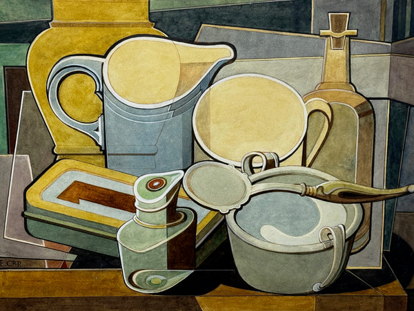 Domestic Kitchen Geometry: A Cubist Still Life Study By Edward Carter Preston 1886–1965
