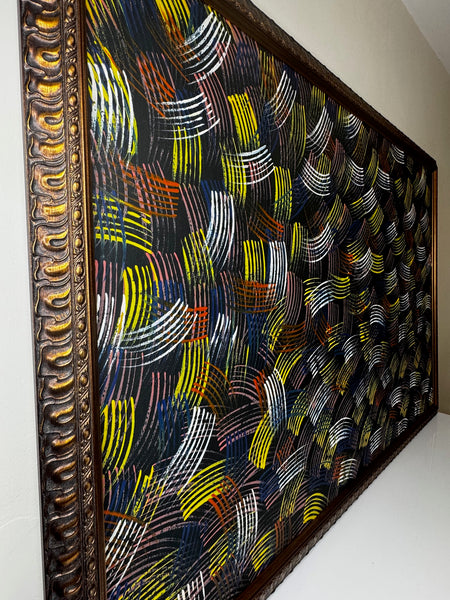 🔥 Jean Hudson Nampijinpa – Fire Dreaming Painting Signed & Authenticated Aboriginal Masterpiece