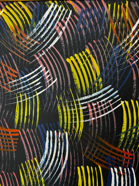 🔥 Jean Hudson Nampijinpa – Fire Dreaming Painting Signed & Authenticated Aboriginal Masterpiece