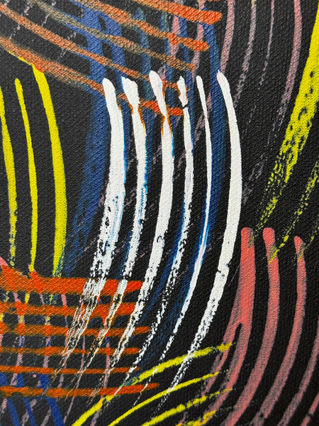 🔥 Jean Hudson Nampijinpa – Fire Dreaming Painting Signed & Authenticated Aboriginal Masterpiece