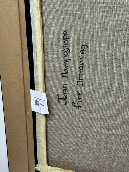 🔥 Jean Hudson Nampijinpa – Fire Dreaming Painting Signed & Authenticated Aboriginal Masterpiece