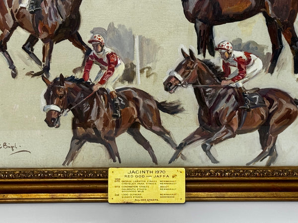 Equestrian Race Horse Jacinth Newmarket and Ascot Champion Oil Painting By Peter Biegel