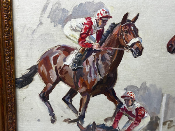 Equestrian Race Horse Jacinth Newmarket and Ascot Champion Oil Painting By Peter Biegel