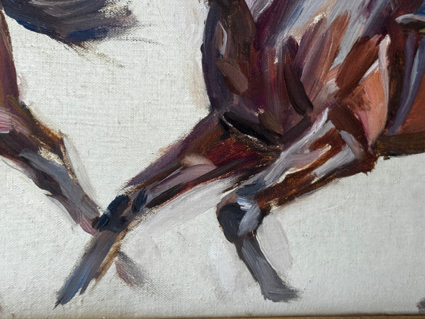 Equestrian Race Horse Jacinth Newmarket and Ascot Champion Oil Painting By Peter Biegel