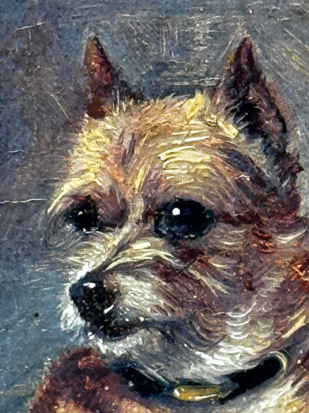 Victorian Sporting Harmony Strawberry Roan Gentleman’s Hunter with Terrier Circle of John Sargent Noble c1885