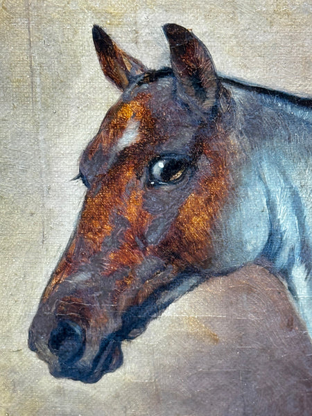 Victorian Sporting Harmony Strawberry Roan Gentleman’s Hunter with Terrier Circle of John Sargent Noble c1885