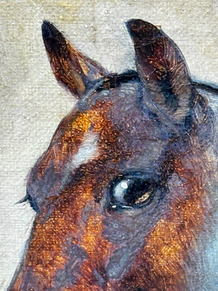 Victorian Sporting Harmony Strawberry Roan Gentleman’s Hunter with Terrier Circle of John Sargent Noble c1885