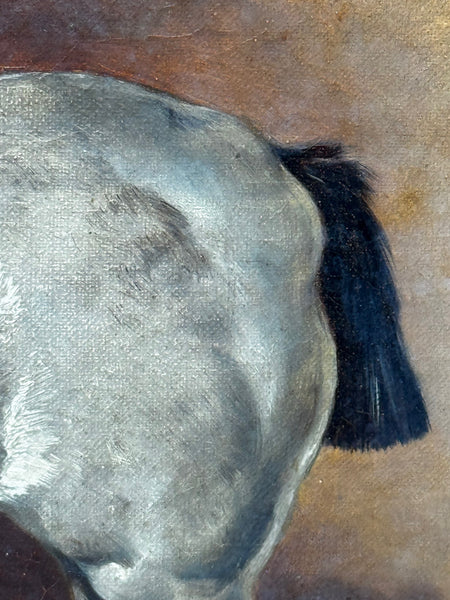 Victorian Sporting Harmony Strawberry Roan Gentleman’s Hunter with Terrier Circle of John Sargent Noble c1885