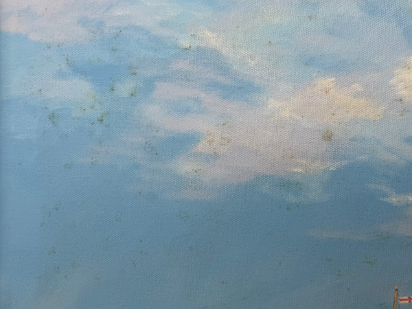Graham Jowett-Ive 1946–2012 Battle of St Vincent Nelson’s Bridge RSMA Exhibited Naval Oil c2005
