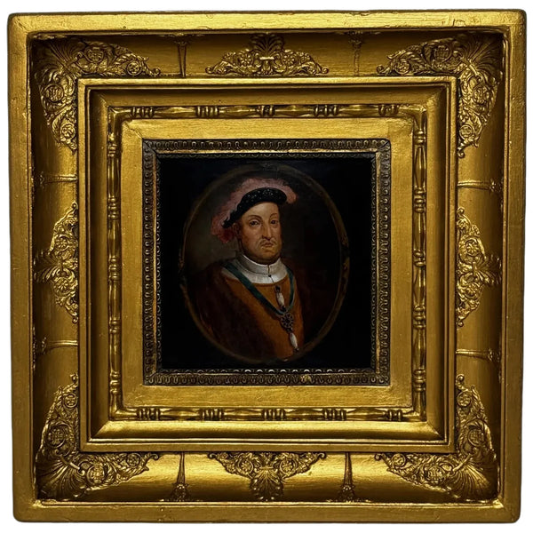 Oil Portrait of King Henry VIII Following the Holbein Prototype