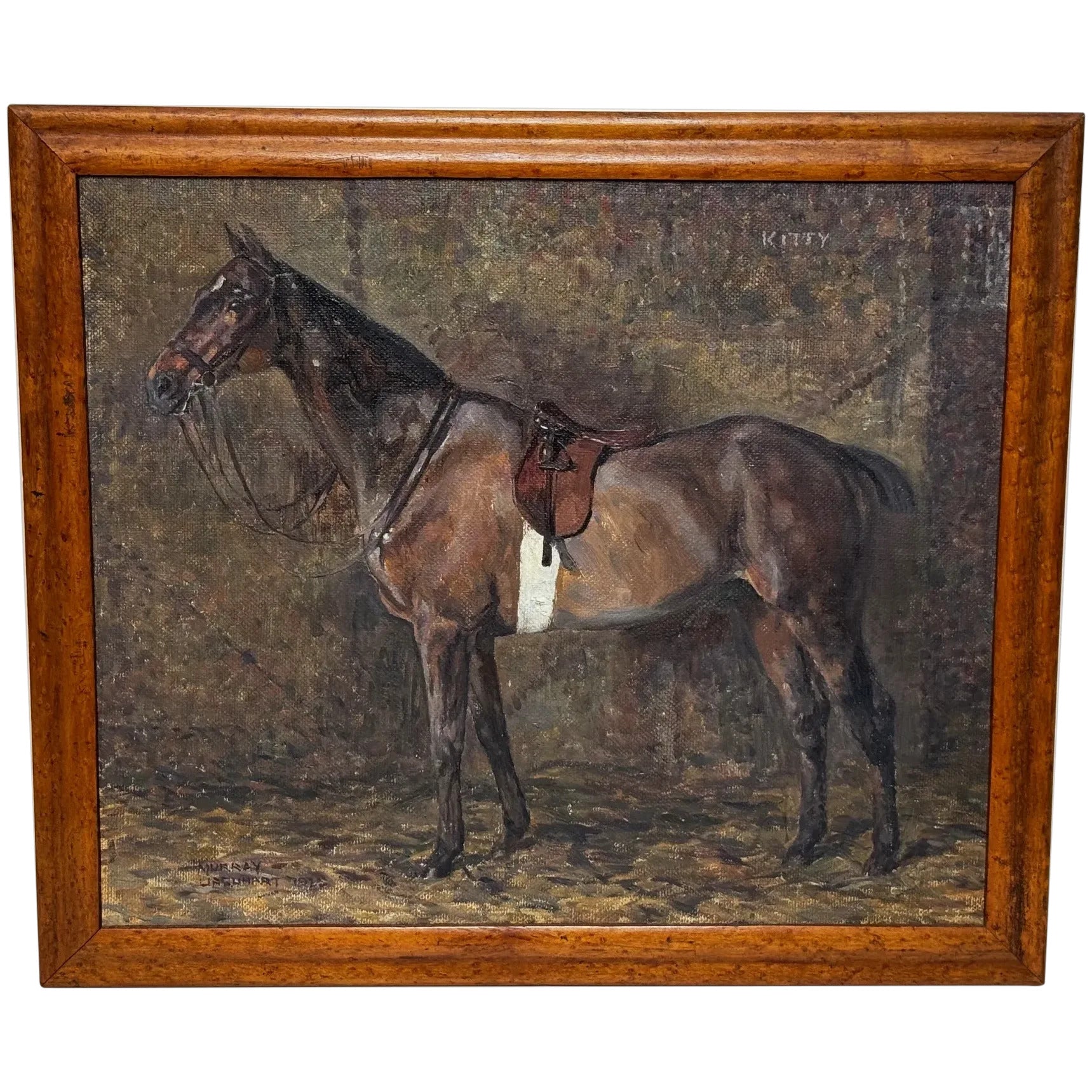 Oil Portrait Kitty – Hunter Mare Portrait, Chiddingfold, Leconfield & Cowdray Hunt By Murray McNeel Caird Urquhart