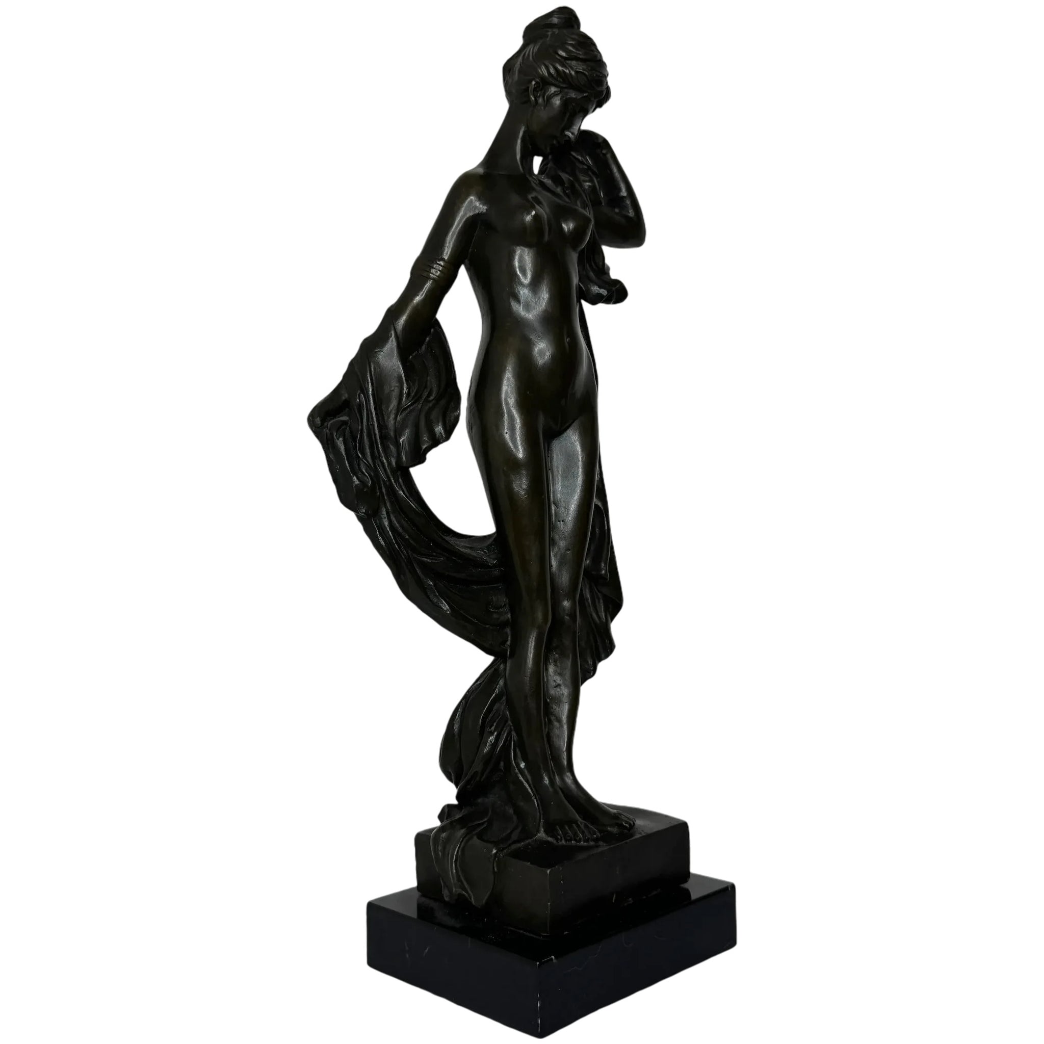 La Source After Auguste Moreau  c1900 French Art Nouveau Bronze Celebrating Feminine Harmony