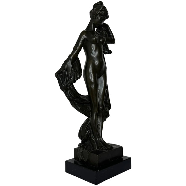 La Source After Auguste Moreau  c1900 French Art Nouveau Bronze Celebrating Feminine Harmony